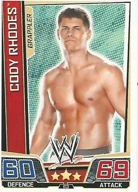 WWE Slam Attax Superstars Trading Cards - Cody Rhodes