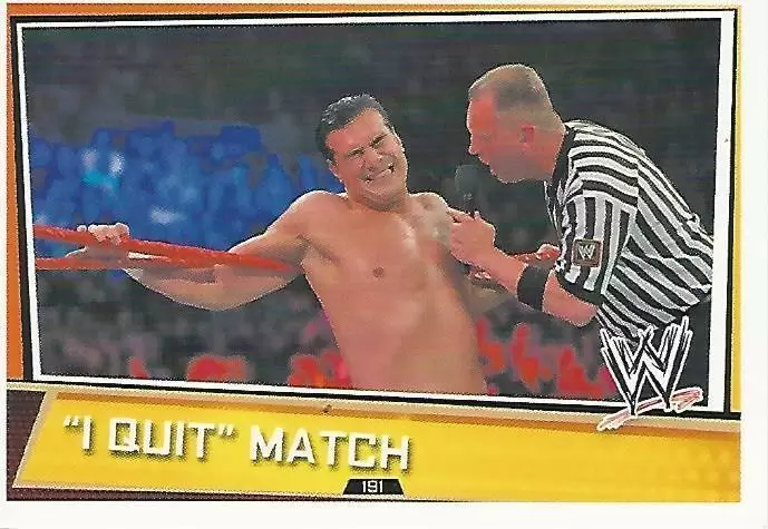 WWE Slam Attax Superstars Trading Cards - I Quit Match