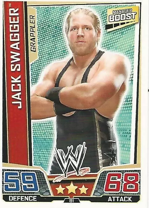 WWE Slam Attax Superstars Trading Cards - Jack Swagger