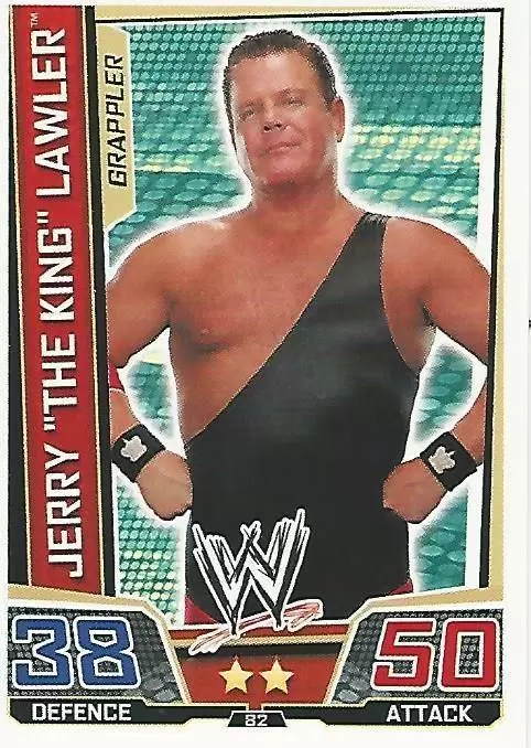 Jerry Lawler Raw Card WWE Slam Attax Evolution 