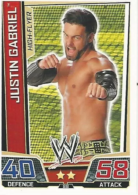WWE Slam Attax Superstars Trading Cards - Justin Gabriel