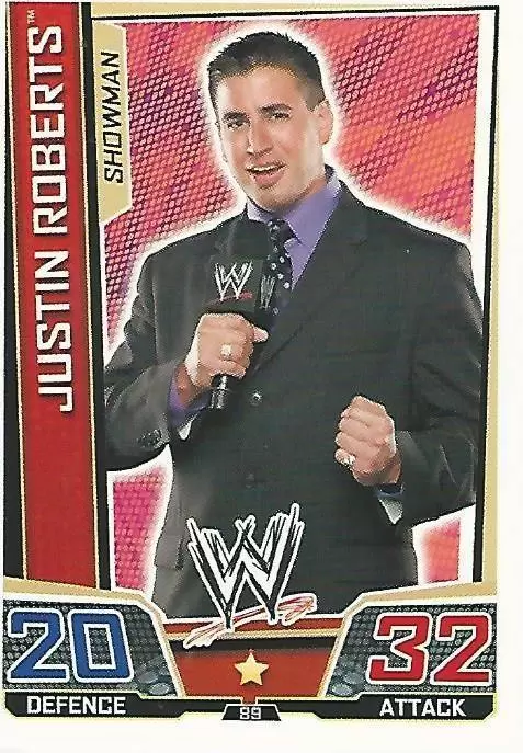 WWE Slam Attax Superstars Trading Cards - Justin Roberts
