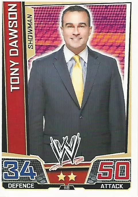 WWE Slam Attax Superstars Trading Cards - Tony Dawson