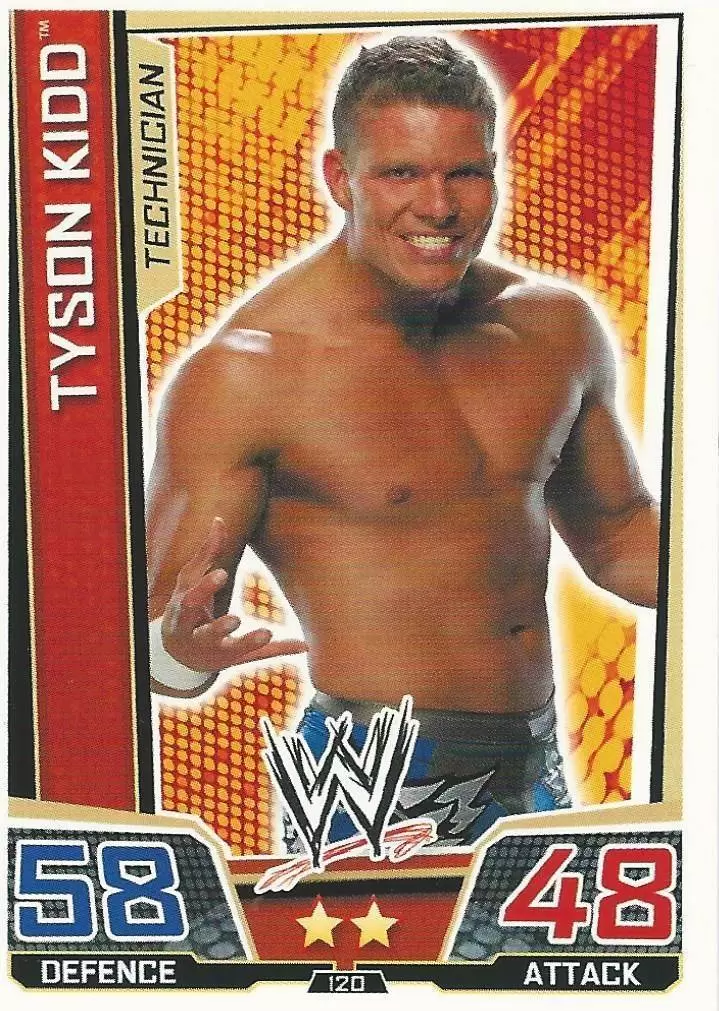 WWE Slam Attax Superstars Trading Cards - Tyson Kidd