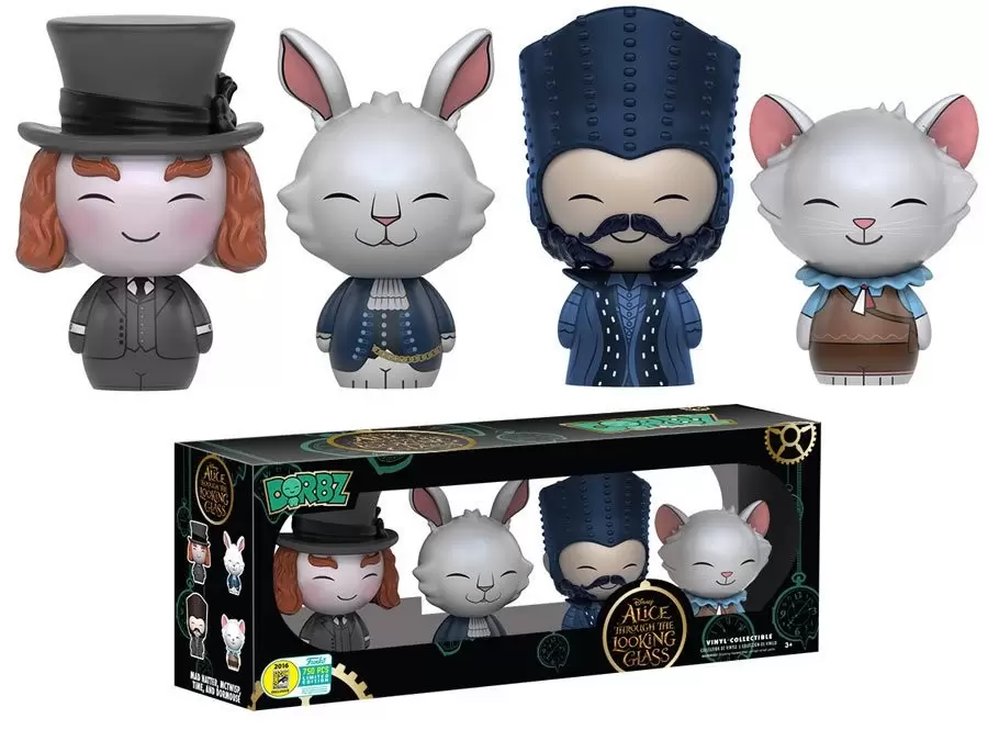 Dorbz - Alice Through The Looking Glass- Mad Hatter, Mc Twisp, Time And Mallymkun 4 Pack