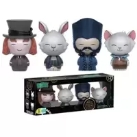 Alice Through The Looking Glass- Mad Hatter, Mc Twisp, Time And Mallymkun 4 Pack