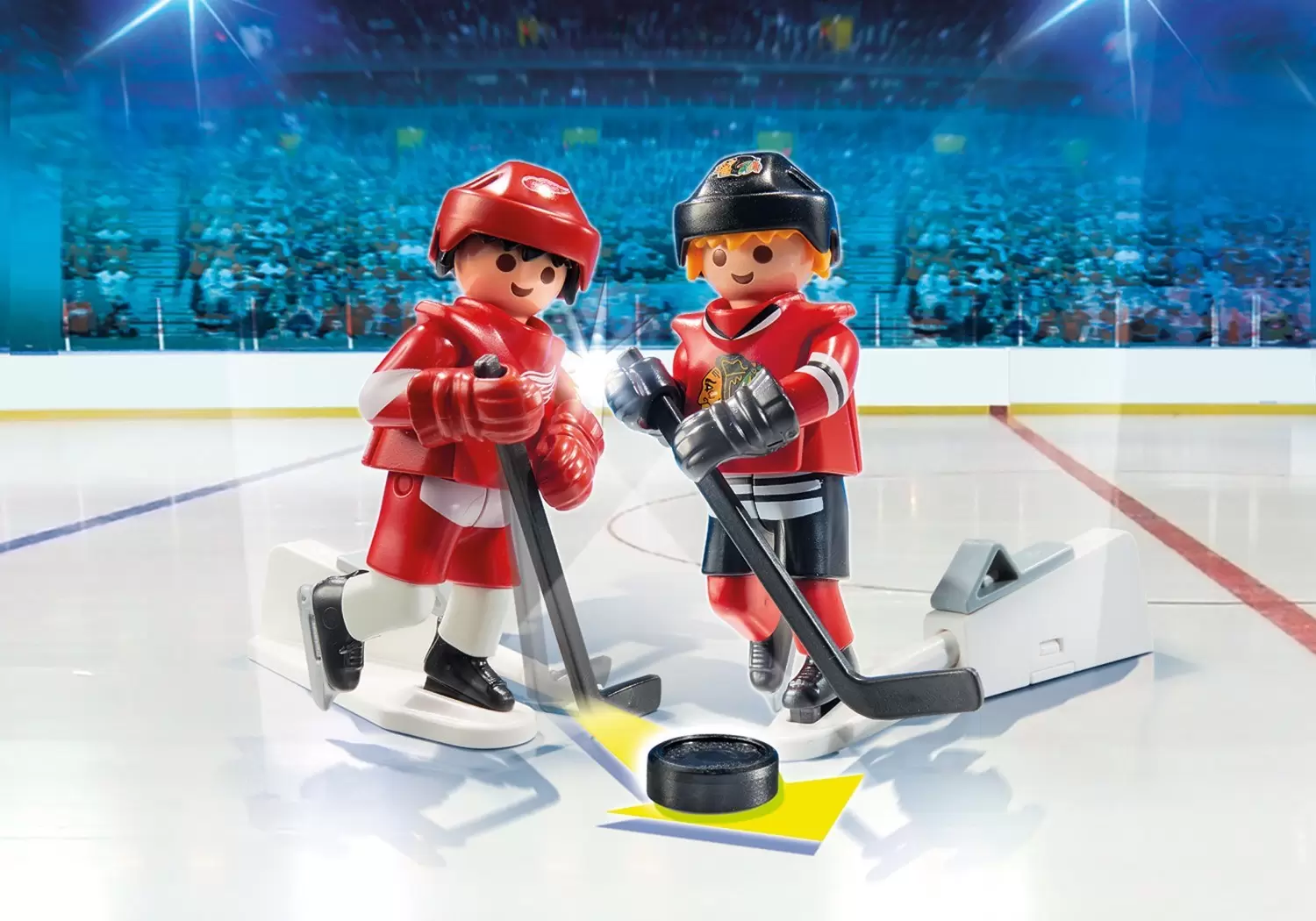 Playmobil Hockey sur Glace - NHL - NHL Blister Detroit Red Wings vs Chicago Blackhawks
