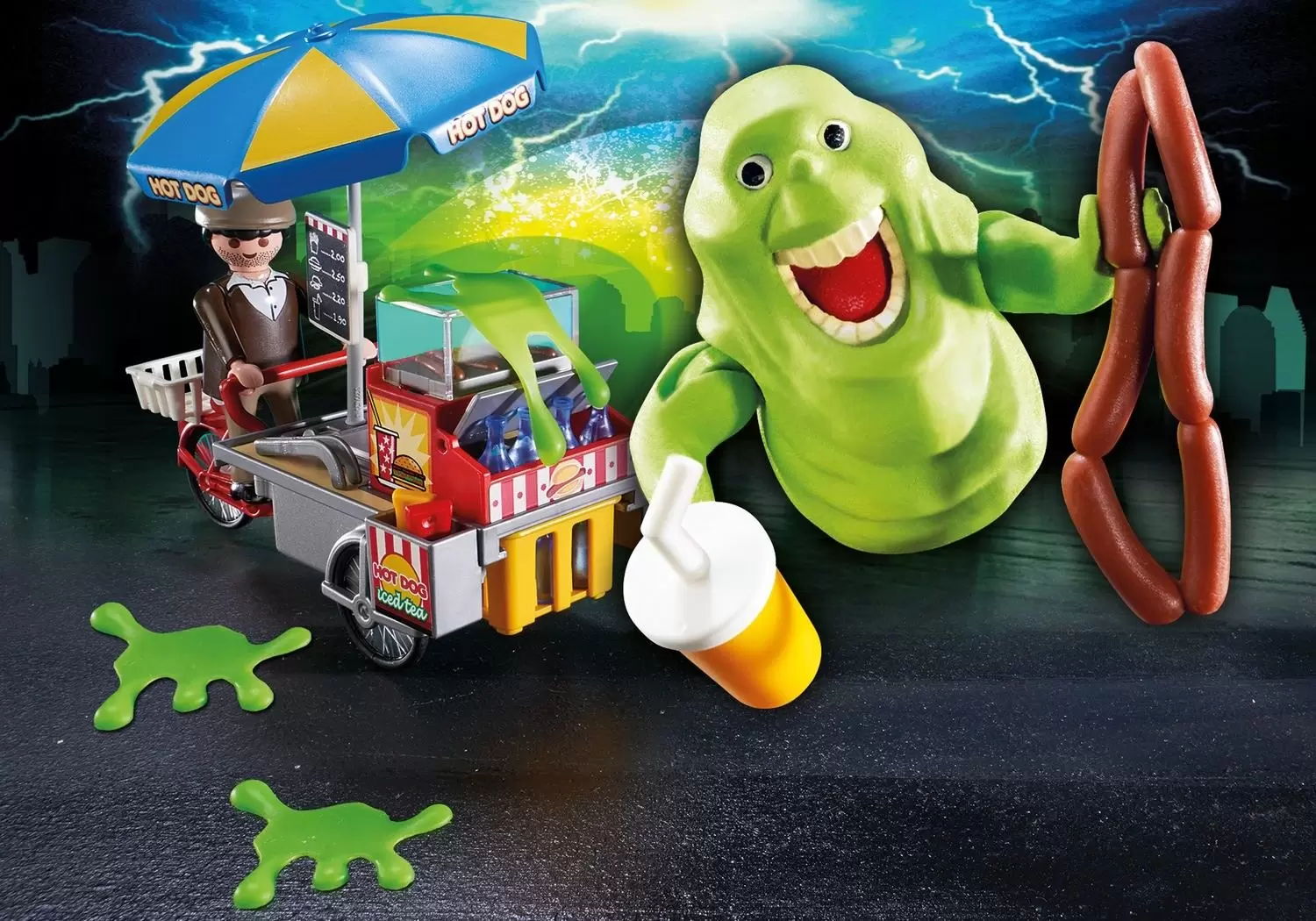 Playmobil S.O.S. Fantômes - Bouffe-tout avec stand de hot-dog