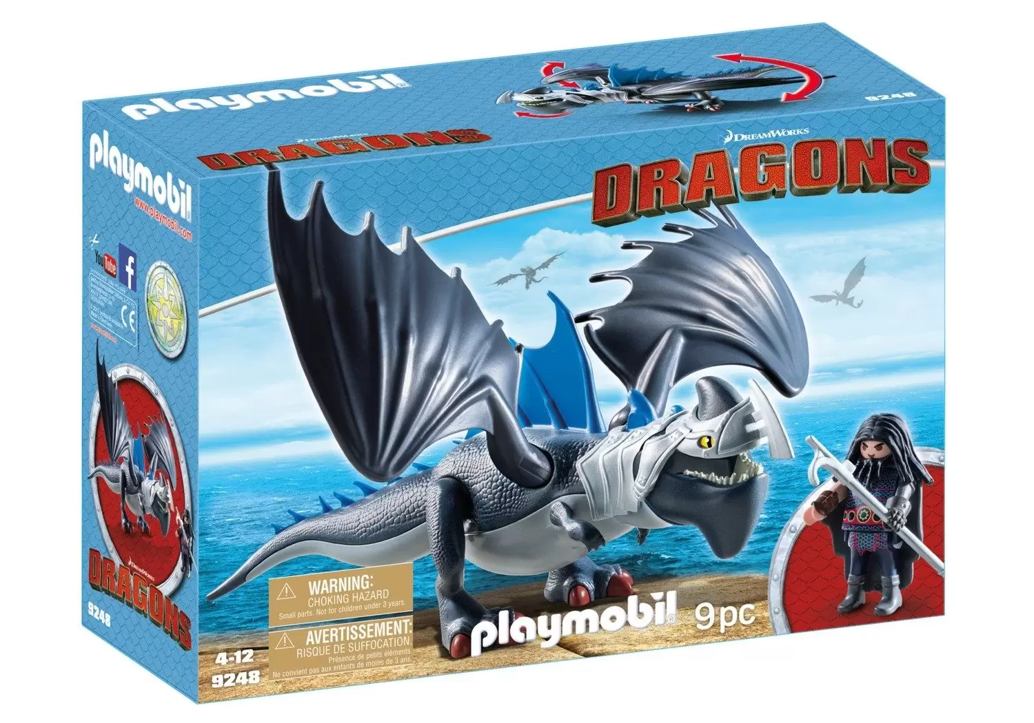Playmobil Film Dragons - Drago avec dragon de combat