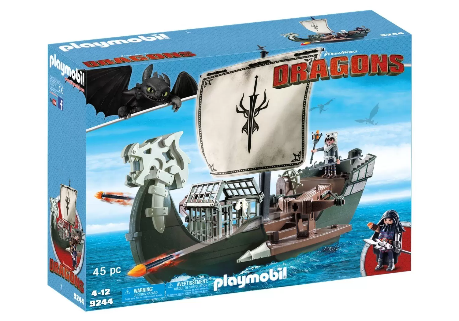 Playmobil Film Dragons - Drago et vaisseau d\'attaque
