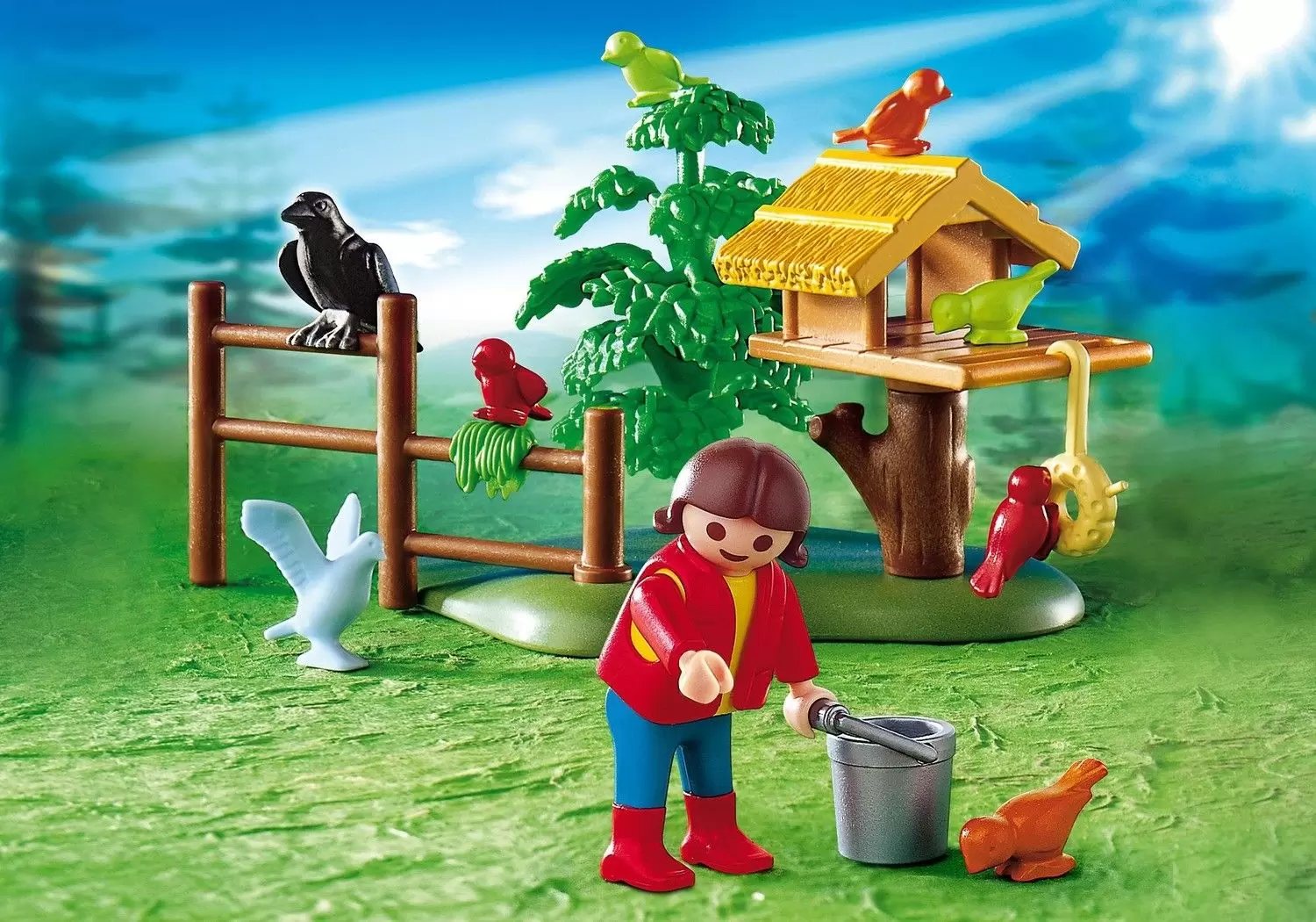 Playmobil Fermiers - Enfants / oiseaux / nid