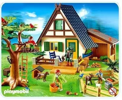 Playmobil à la Montage - Famille / animaux /maison forestière