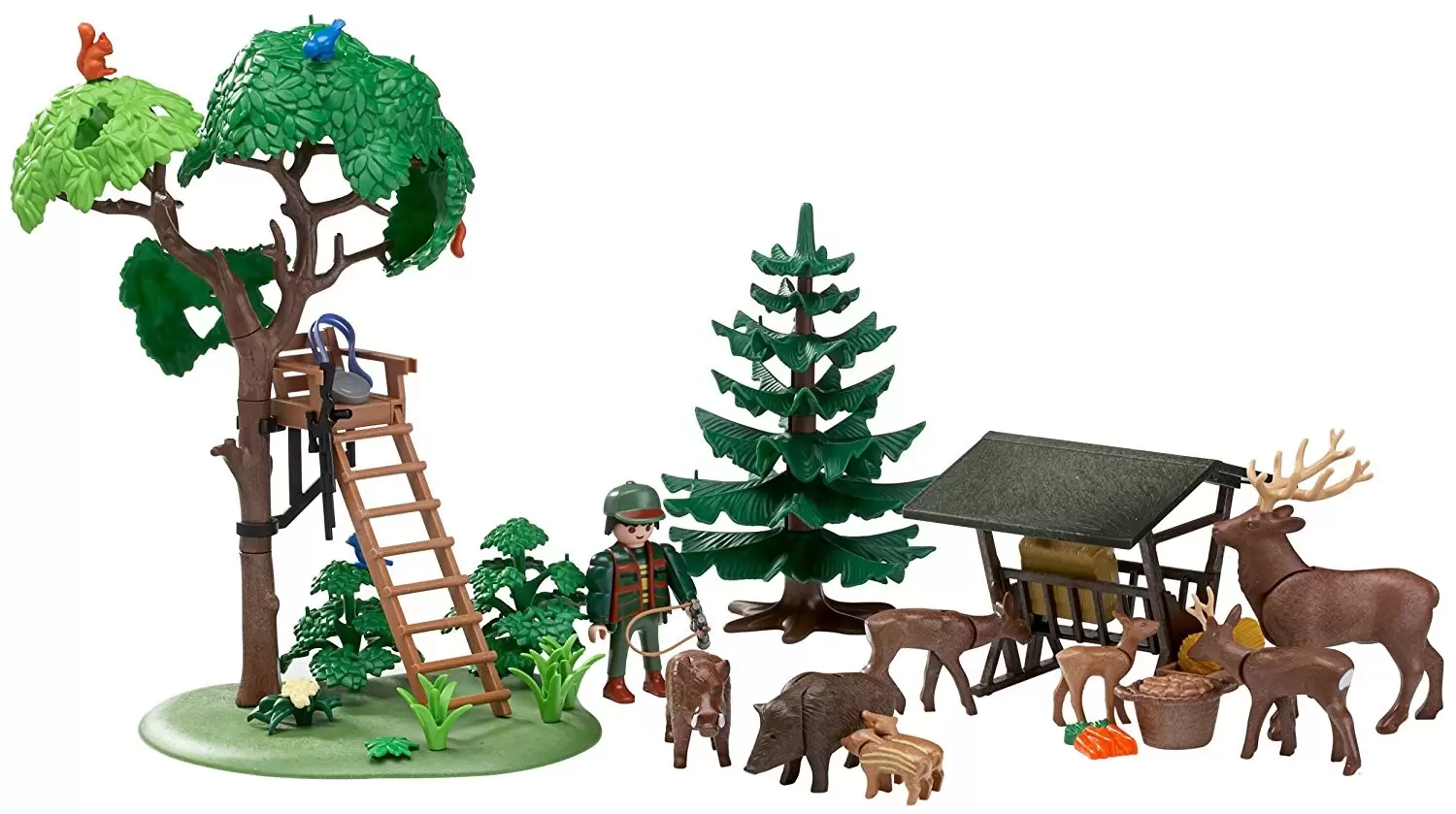 Playmobil à la Montage - Garde forestier / animaux / poste de guet