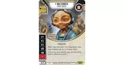 Pirate Queen Maz Kanata Sold with matching die Spirit of Rebellion Star Wars 