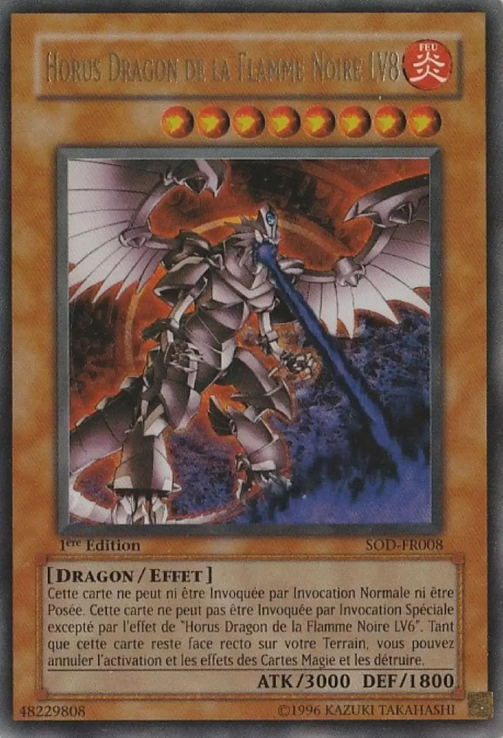 L\'Âme du Duelliste SOD - Horus Dragon de la Flamme Noire LV8
