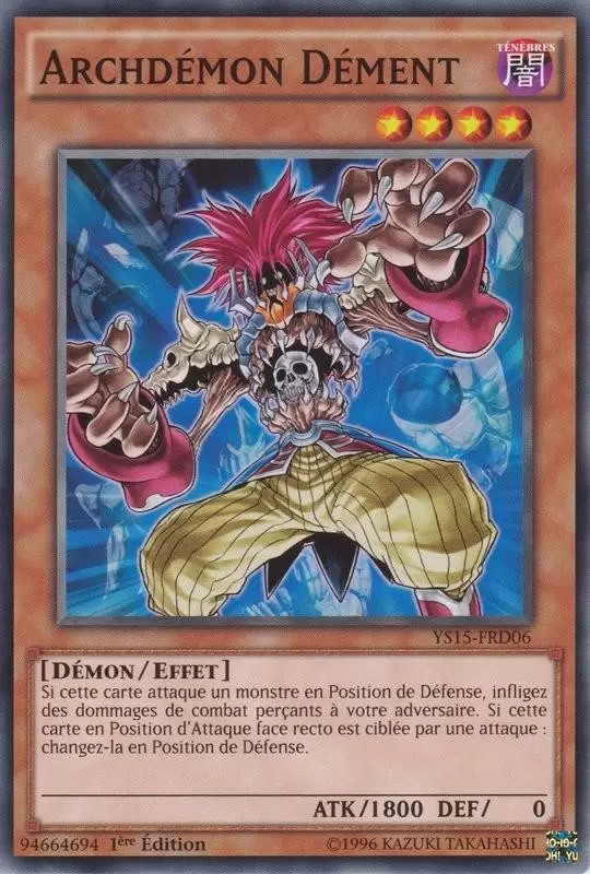 Deck de Démarrage 2 Joueurs Yuya & Declan YS15 - Archdémon Dément