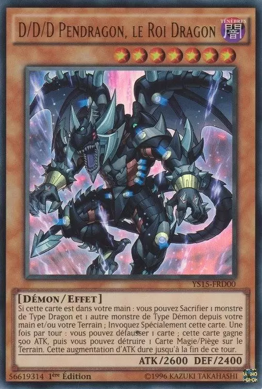 Deck de Démarrage 2 Joueurs Yuya & Declan YS15 - D/D/D Pendragon, le Roi Dragon