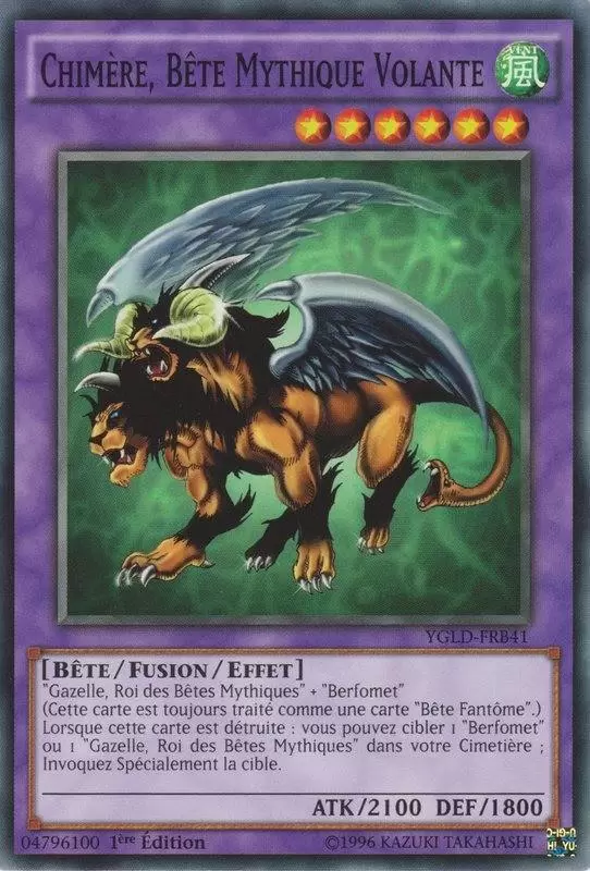 Decks Légendaires de Yugi YGLD - Chimère, Bête Mythique Volante