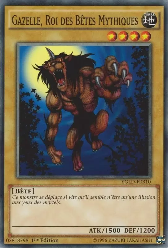 Decks Légendaires de Yugi YGLD - Gazelle, Roi des Bêtes Mythiques