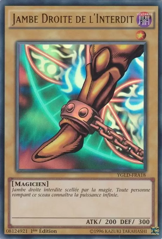Decks Légendaires de Yugi YGLD - Jambe Droite de l\'Interdit