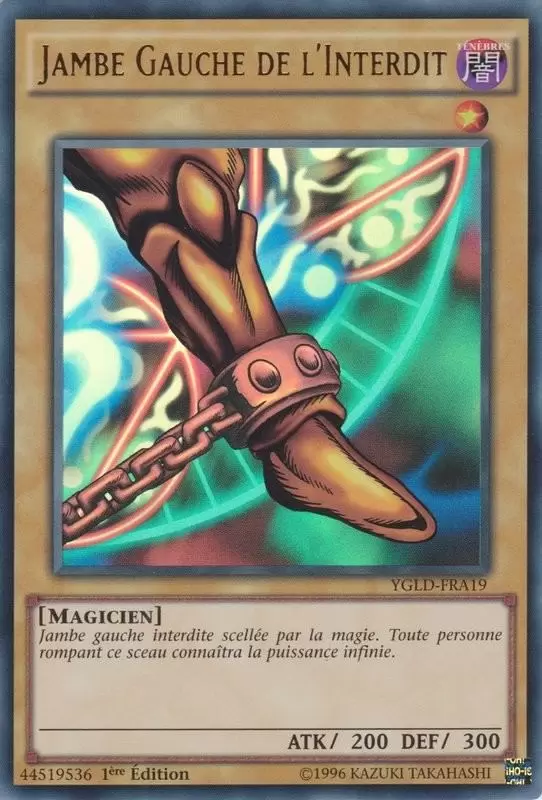 Decks Légendaires de Yugi YGLD - Jambe Gauche de l\'Interdit