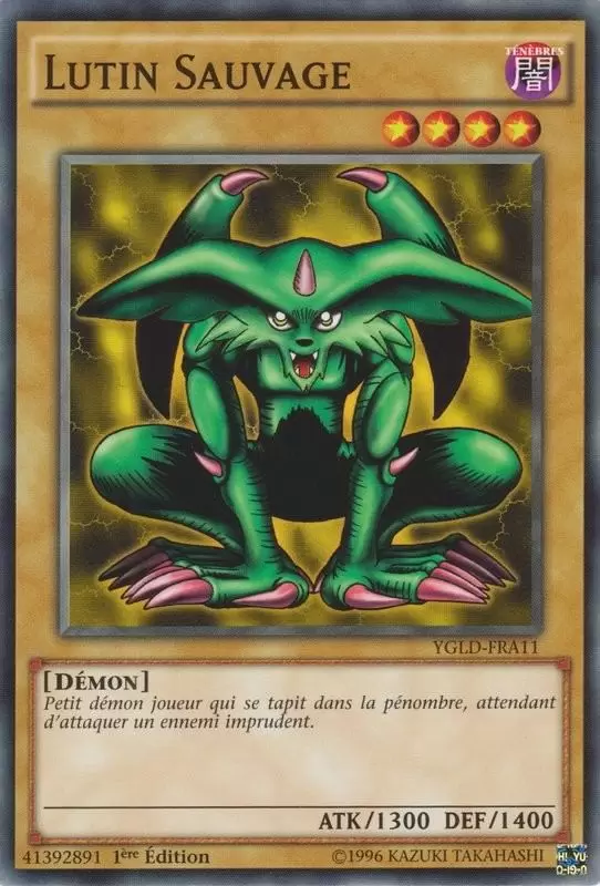 Decks Légendaires de Yugi YGLD - Lutin Sauvage