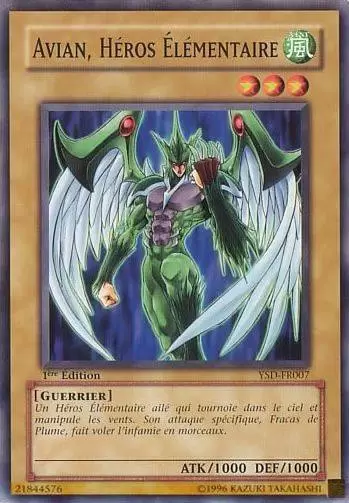 Deck de Démarrage GX YSD - Avian, Héros Elémentaire