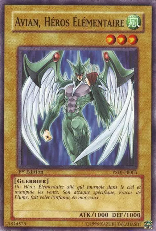 Deck de Démarrage Jaden Yuki YSDJ - Avian, Héros Elémentaire
