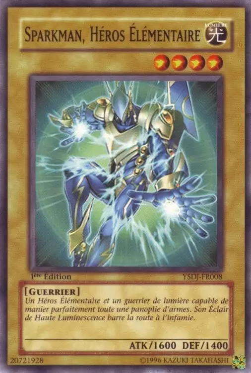 Deck de Démarrage Jaden Yuki YSDJ - Sparkman, Héros Elémentaire