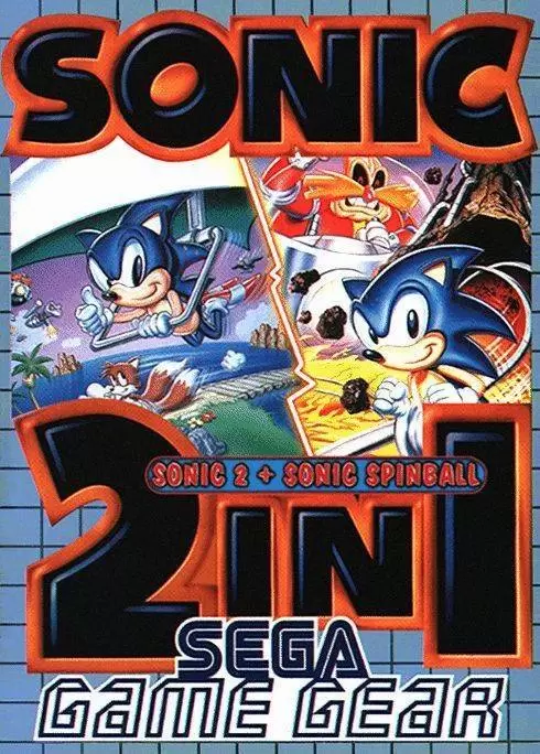 SEGA Game Gear Games - Sonic 2 In 1: Sonic 2 + Sonic Spinball