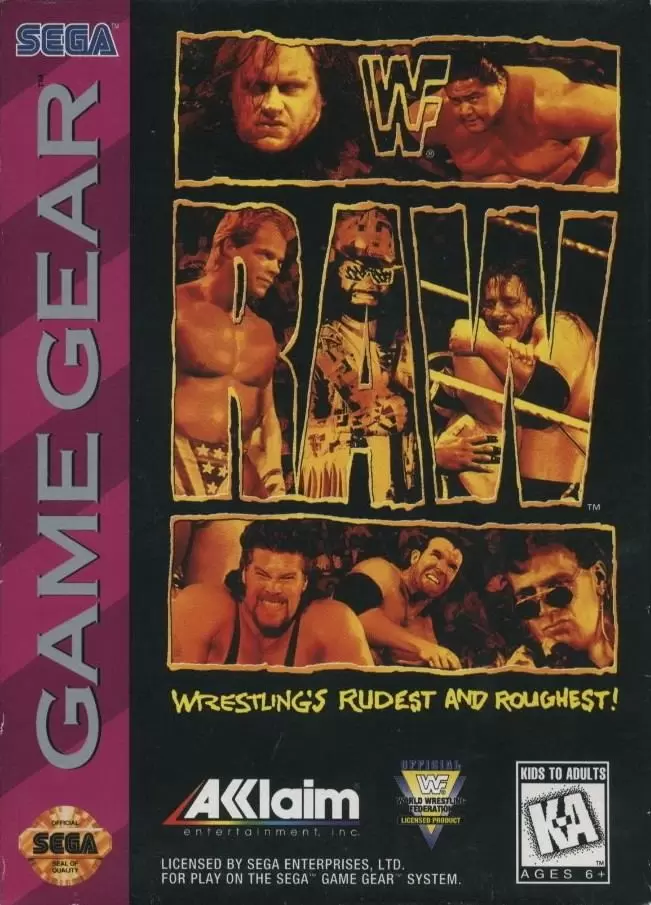 SEGA Game Gear Games - WWF Raw