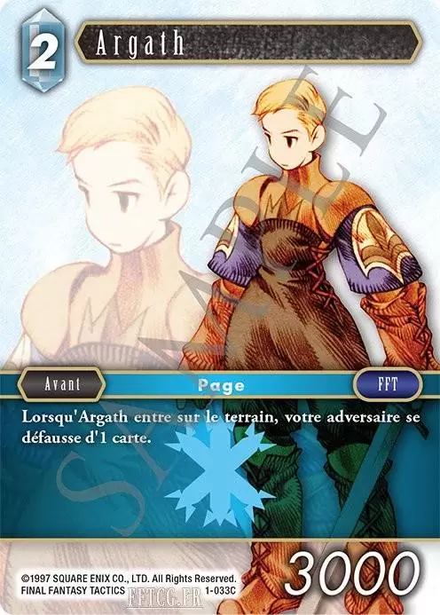 Cartes Final Fantasy : Opus 1 - Argath