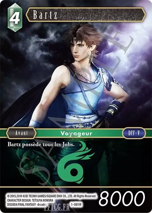 Cartes Final Fantasy : Opus 1 - Bartz