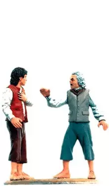 Figurines : Le Seigneur des Anneaux - Bilbon et Frodon