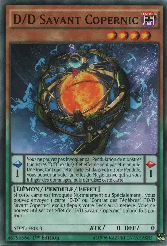 Domination des Pendules SDPD - D/D Savant Copernic