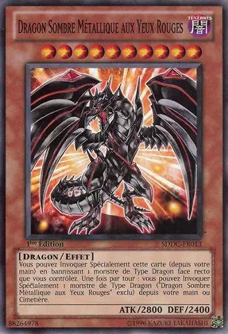Le Choc des Dragons SDDC - Dragon Sombre Métallique aux Yeux Rouges