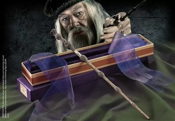 The Noble Collection : Harry Potter - Dumbledore Wand with Ollivanders Wand Box