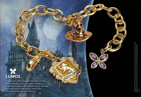The Noble Collection : Harry Potter - Lumos Hufflepuff Charm Bracelet