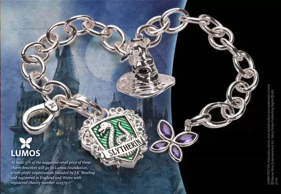 The Noble Collection : Harry Potter - Lumos Slytherin Charm Bracelet