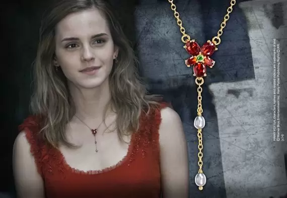 The Noble Collection : Harry Potter - Hermione Red Crystal Necklace