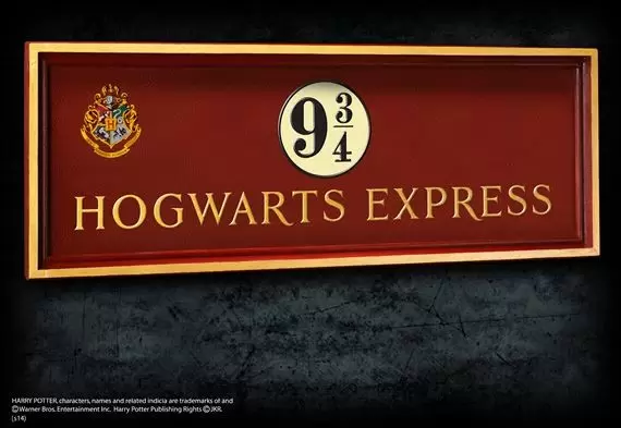 The Noble Collection : Harry Potter - Plaque Poudlard express quai 9 3/4