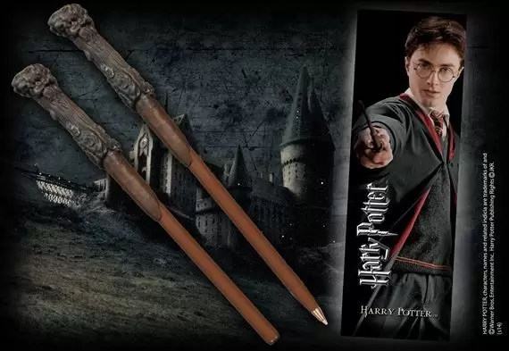 The Noble Collection : Harry Potter - Stylo baguette & Marque-page Harry Potter