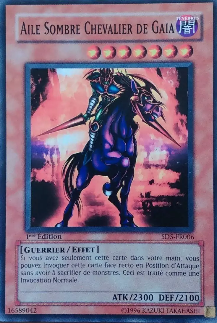 Triomphe du Guerrier SD5 - Aile Sombre Chevalier de Gaïa