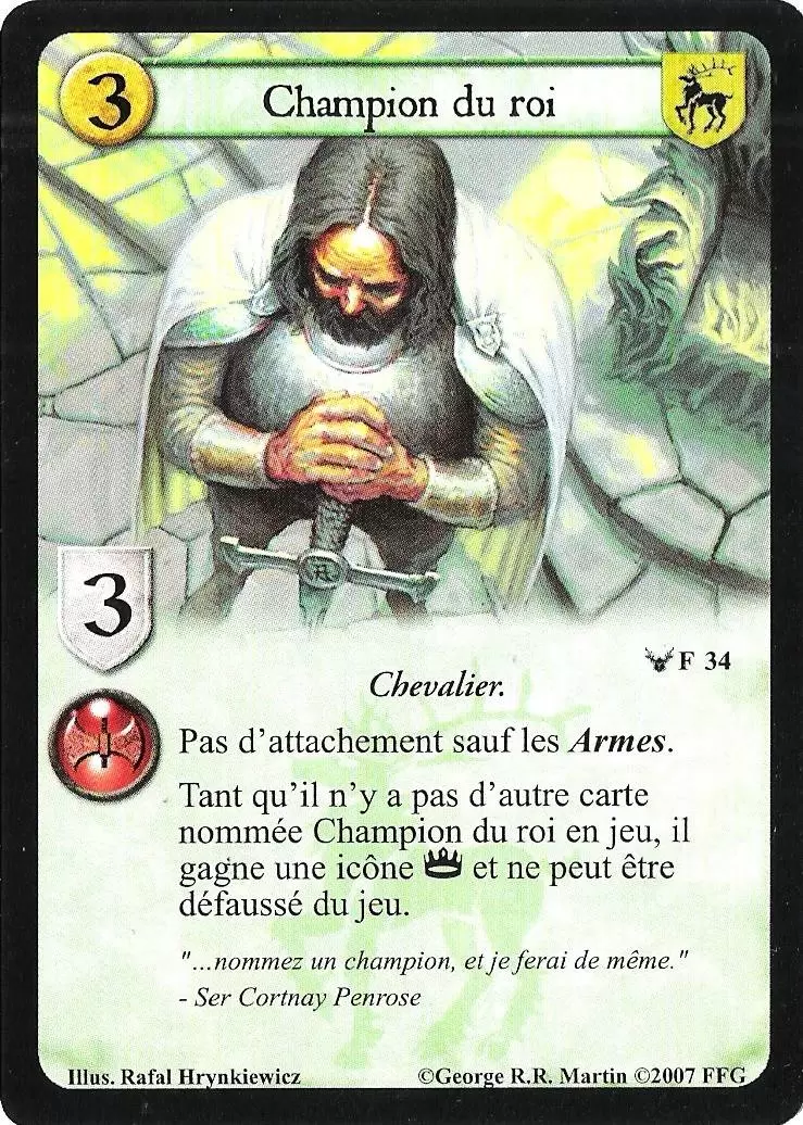 Anciens ennemis - Champion du roi