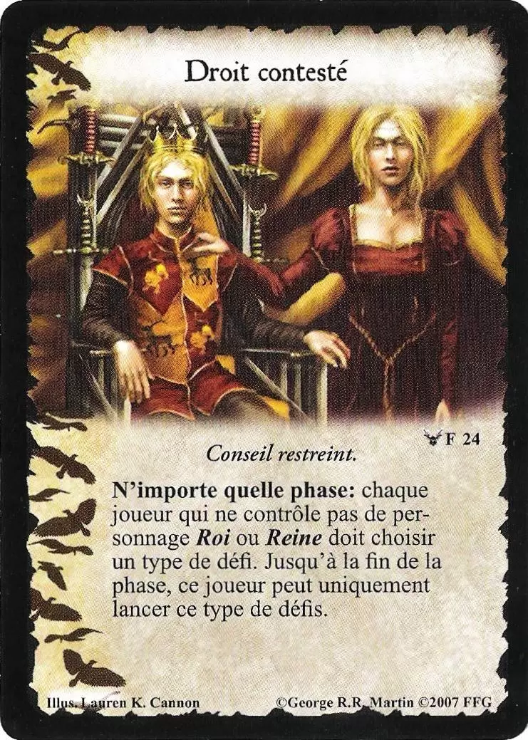 Anciens ennemis - Droit contesté