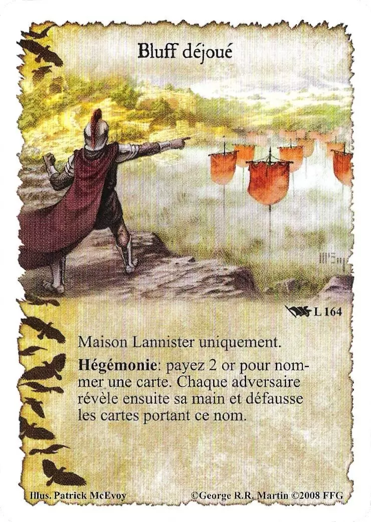 Le Trône de Fer Le jeu de carte - Bluff Déjoué