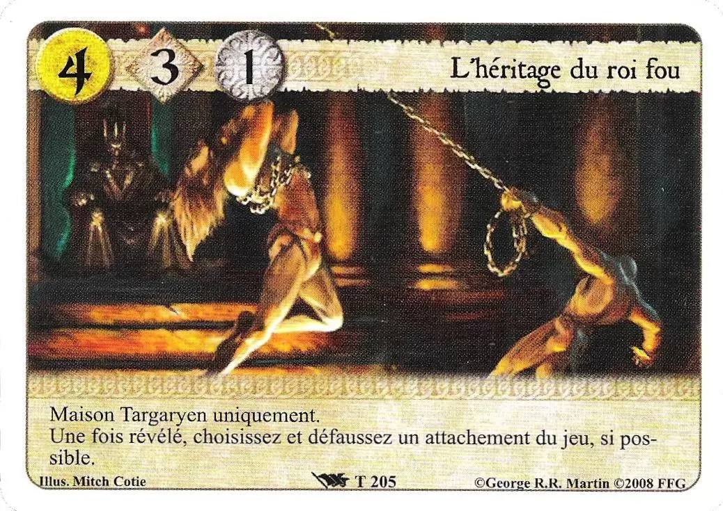 Le Trône de Fer Le jeu de carte - L\'Héritage du Roi Fou