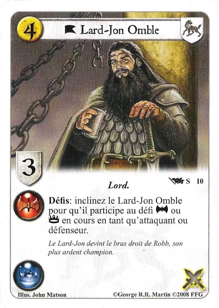 Le Trône de Fer Le jeu de carte - Lard-Jon Omble