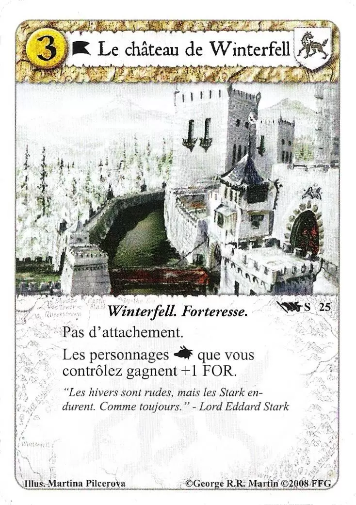 Le Trône de Fer Le jeu de carte - Le Château de Winterfell