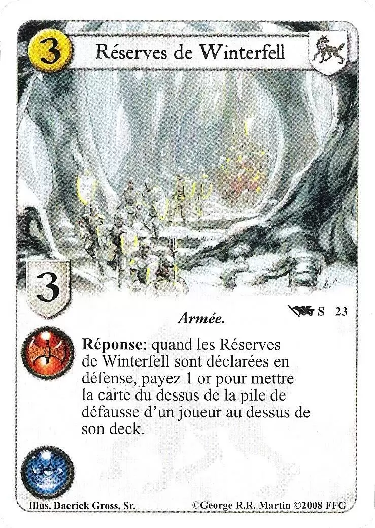 Le Trône de Fer Le jeu de carte - Réserves de Winterfell